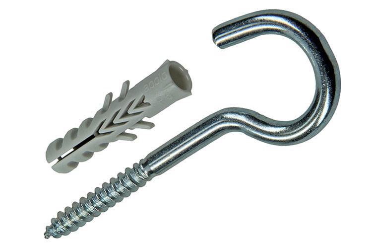 Load image into Gallery viewer, Celo 1015383 - 5 nylon pluggen f 6 mm + schroefhaken 502622 | 5 stuks
