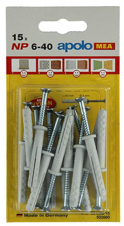 Load image into Gallery viewer, Celo 1015391 - 15 nylon nagelpluggen np 502660 6x40mm | 5 stuks