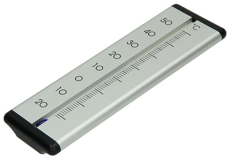 Load image into Gallery viewer, 1010127 - thermometer aluminium binnen- buiten silver 20cm | 2 stuks