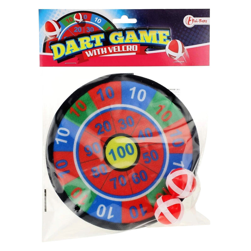 Afbeelding laden in galerijviewer, Toi-toys toi toys fun mini dartbord klitenband 18cm incl 2 ballen