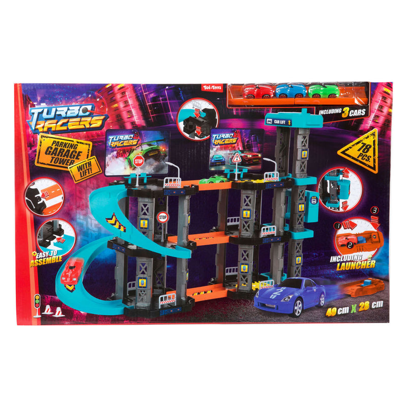 Load image into Gallery viewer, Turbo racers parkeergarage met lift