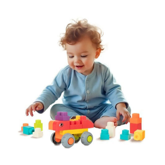 Afbeelding laden in galerijviewer, Toi-toys little stars soft bouwstenen - 66st.