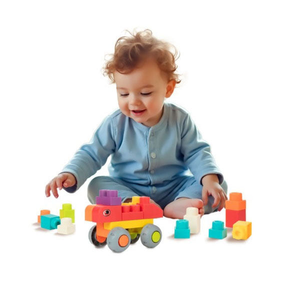 Afbeelding laden in galerijviewer, Toi-toys little stars soft bouwstenen - 30st.