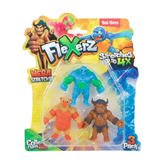 Afbeelding laden in galerijviewer, Toi-toys fun anti stressfiguur -flexerz-3st 6cm rekbaar 2ass