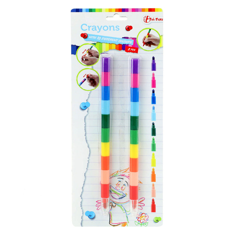 Load image into Gallery viewer, Toi-toys 10-in-1 waskrijt pen, 2st.