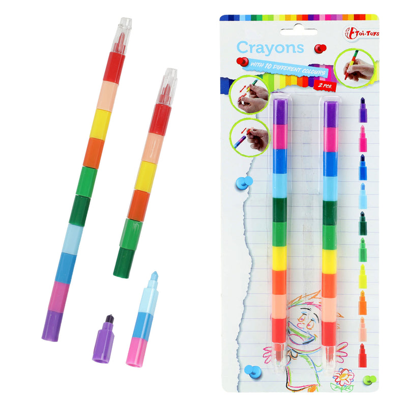 Load image into Gallery viewer, Toi-toys 10-in-1 waskrijt pen, 2st.