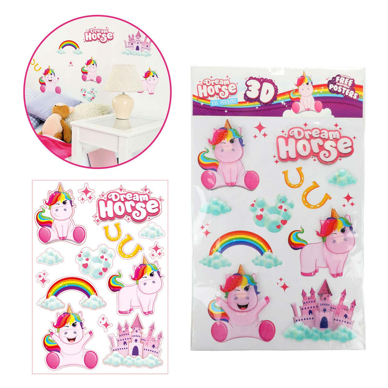 Load image into Gallery viewer, Toi-toys muurdeco stickers eenhoorn