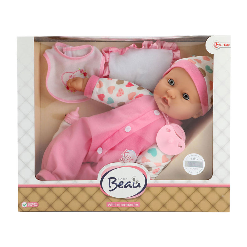 Load image into Gallery viewer, Toi-toys baby beau babypop met fles en slabber, 40cm