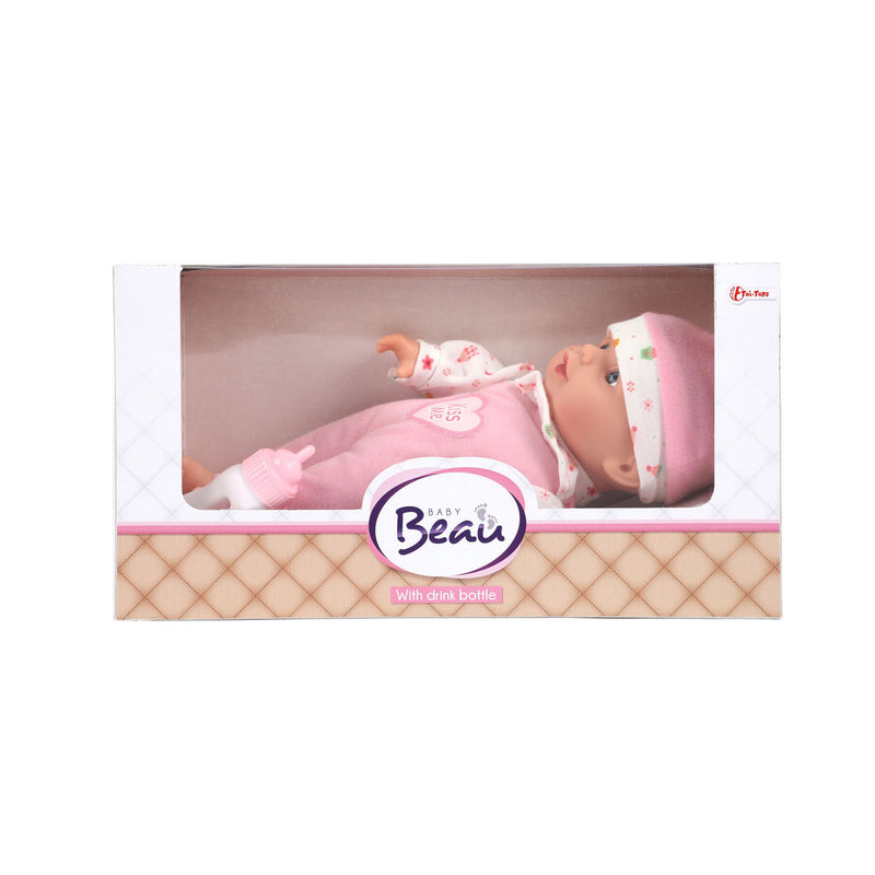 Load image into Gallery viewer, Beau baby liggende babypop met flesje, 30cm