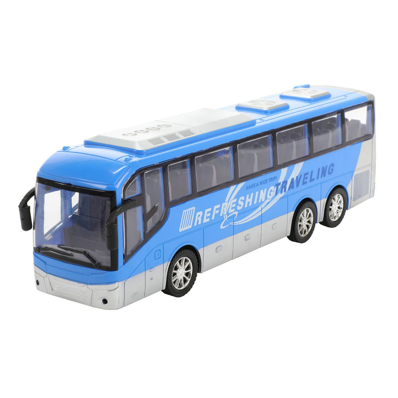 Load image into Gallery viewer, Toi-toys cars trucks reisbus blauw frictie, 32cm