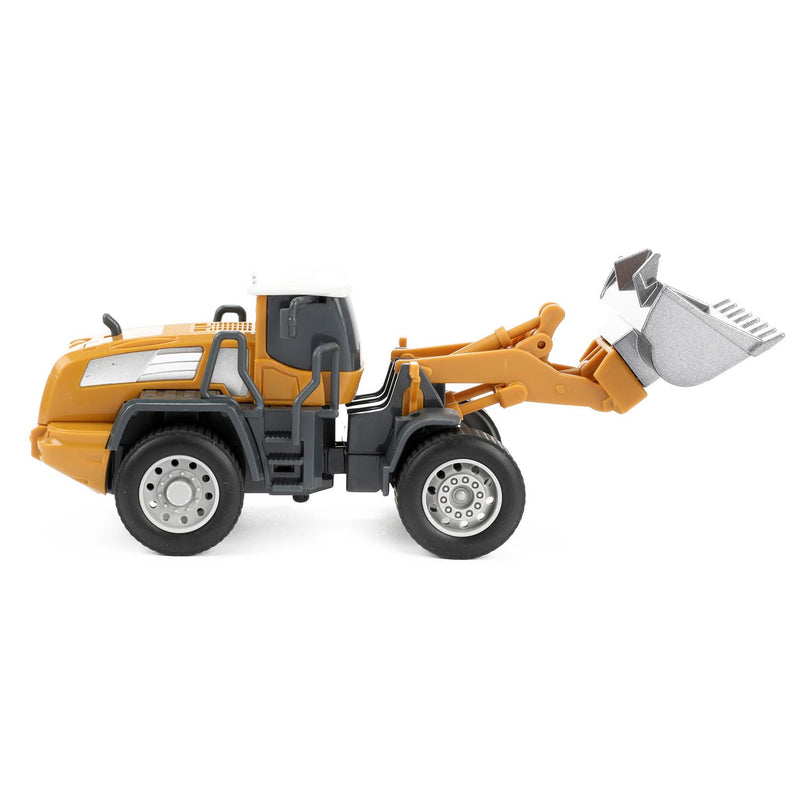 Load image into Gallery viewer, Toi-toys bulldozer metal junior 1:55 staal geel grijs