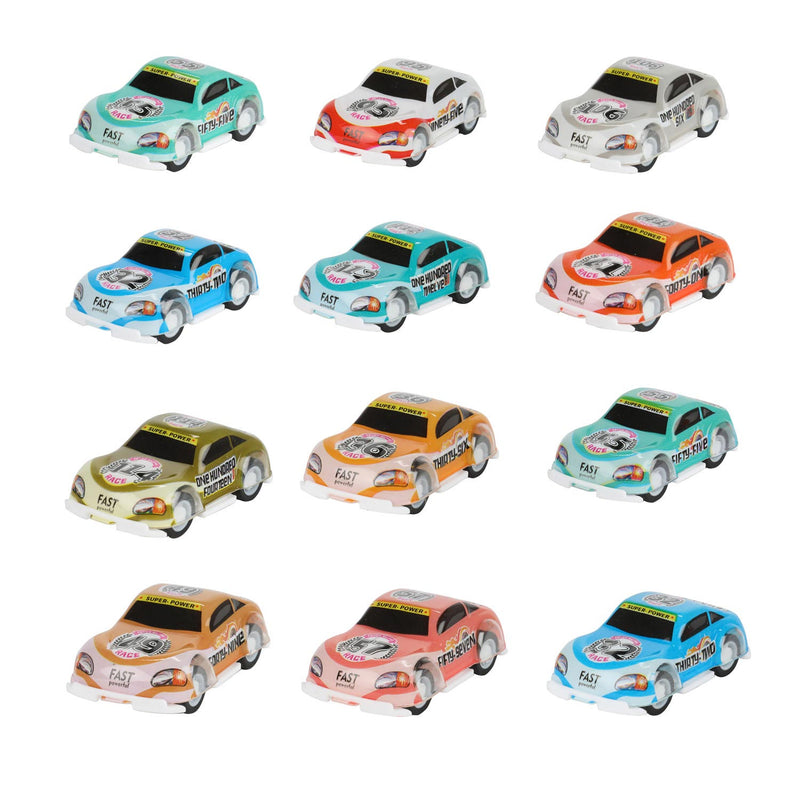 Afbeelding laden in galerijviewer, Toi-toys turbo racers pull back raceauto's, 12st.
