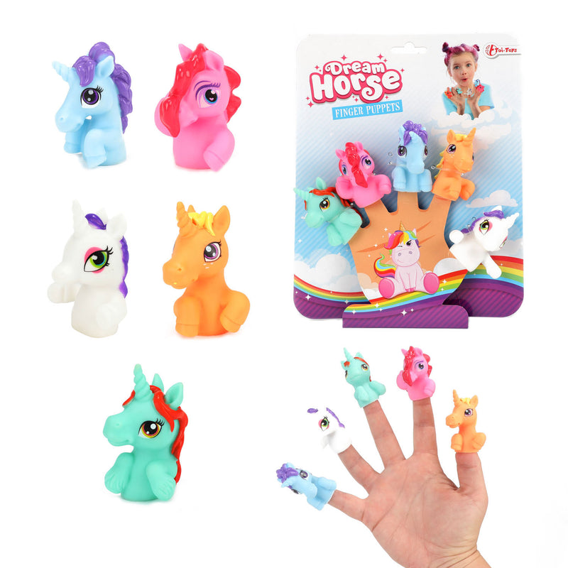 Load image into Gallery viewer, Toi-toys vingerpoppen eenhoorn, 5st.