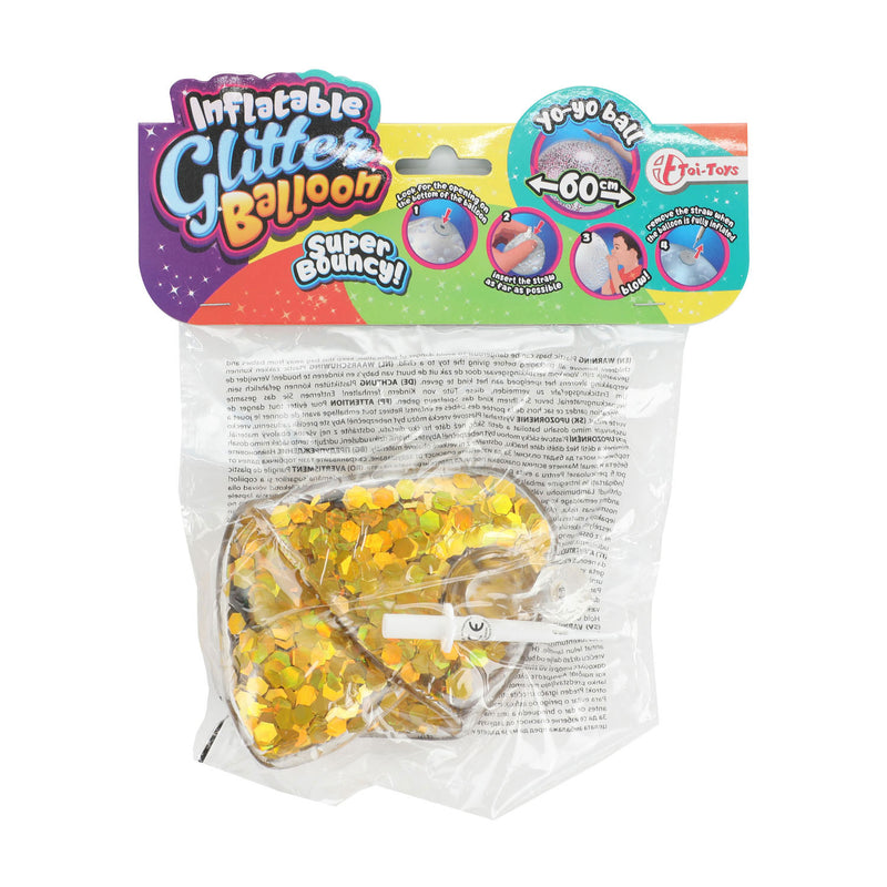 Load image into Gallery viewer, Toi-toys opblaasbare glitter ballon, 60cm