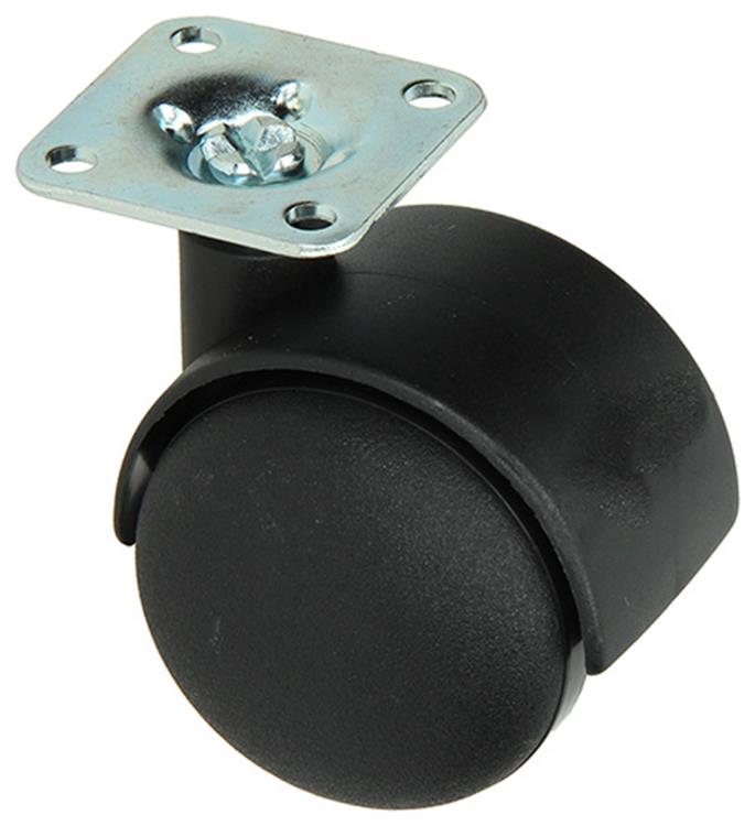 Load image into Gallery viewer, Mack by tente 1013570 - dubbel rol zwart m plaat 50mm | 10 stuks