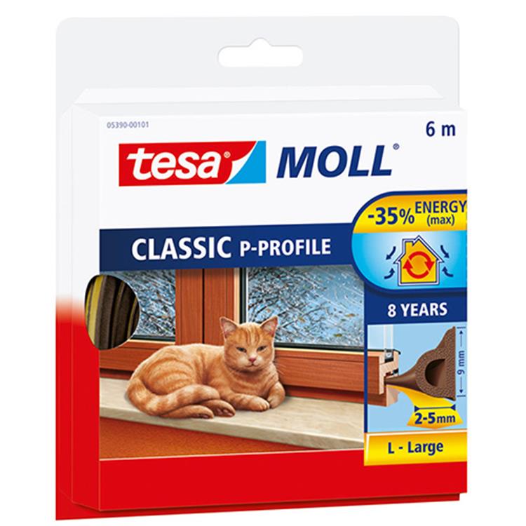 Load image into Gallery viewer, Tesa p-profile 05390-00101-00 afdichtingstape moll bruin (l x b) 6 m x 9 mm 1 stuk(s)