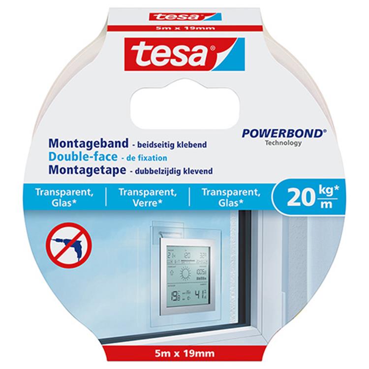 Load image into Gallery viewer, Tesa 1051180 - powerbond® montagetape transparant 5m:19mm | 5 stuks