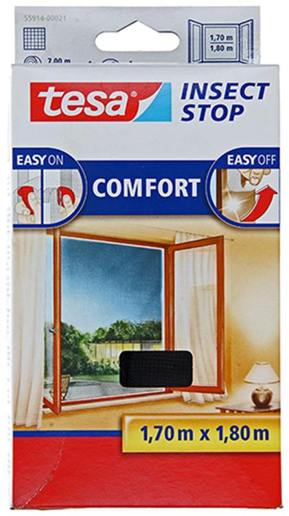 Load image into Gallery viewer, Tesa 1050476 - insect stop premium - vliegenhor klittenband zwart 1,7x1,8m | 5 stuks