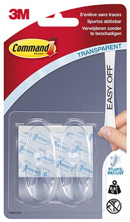 Load image into Gallery viewer, 3m 1009235 - command kl haakjes transp | 12 stuks
