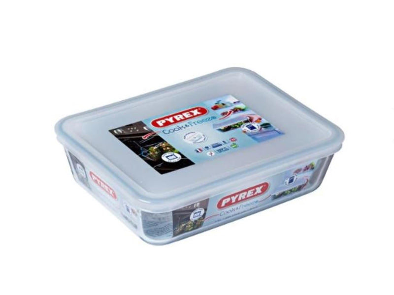 Load image into Gallery viewer, Pyrex schaal met kunststof deksel 1.5l