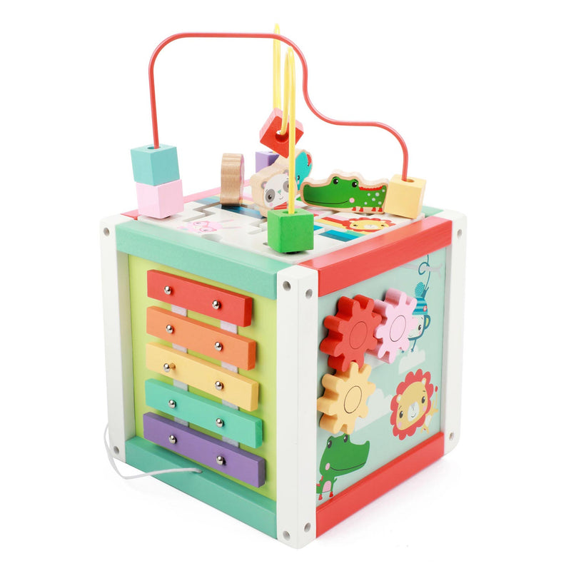 Load image into Gallery viewer, Fisher Price Activiteiten Kubus Hout