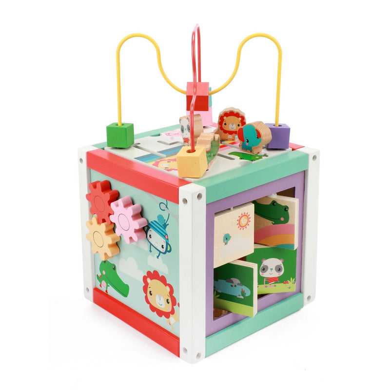Load image into Gallery viewer, Fisher Price Activiteiten Kubus Hout