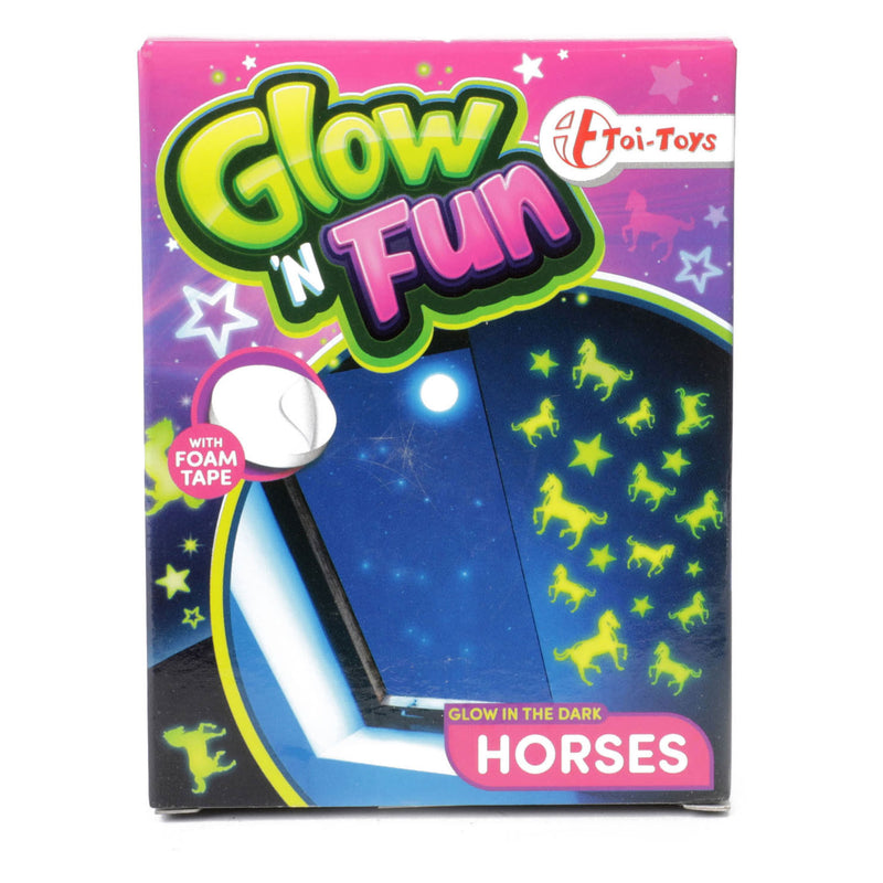 Load image into Gallery viewer, Toi-toys glow n fun glow in the dark paarden