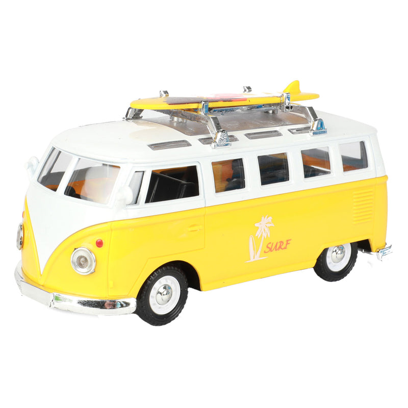 Load image into Gallery viewer, Toi-Toys Pull-back Retro Bus met Licht en Geluid