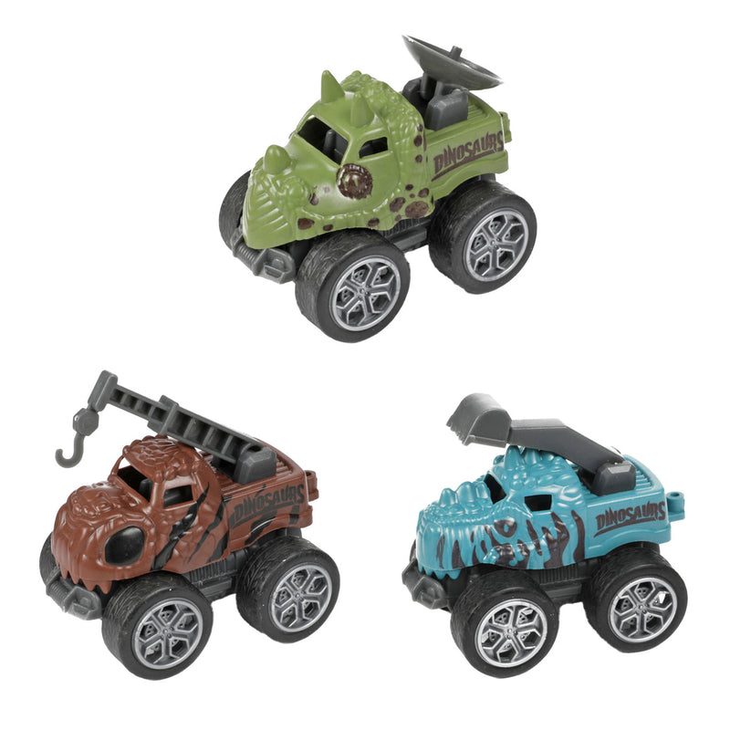 Load image into Gallery viewer, Toi-toys world of dinosaurs dinotruck met 3 pull-back auto's