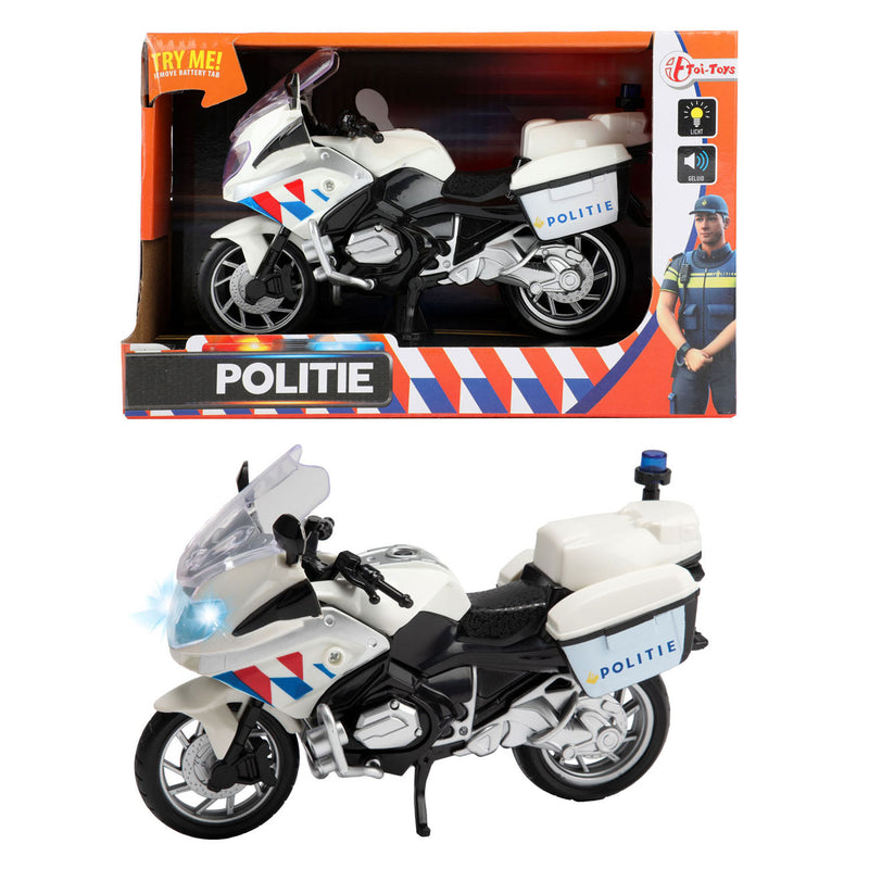 Load image into Gallery viewer, Toi-toys politiemotor nederlands met licht en geluid
