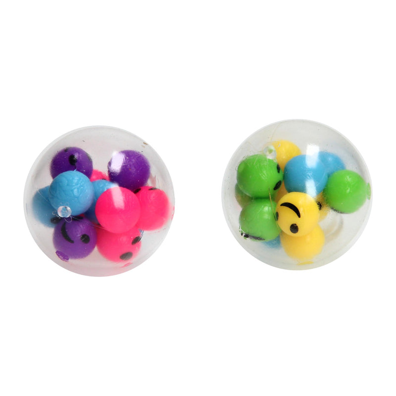 Load image into Gallery viewer, Toi-toys fun knijpbal gevuld met lachtgezicht balletjes