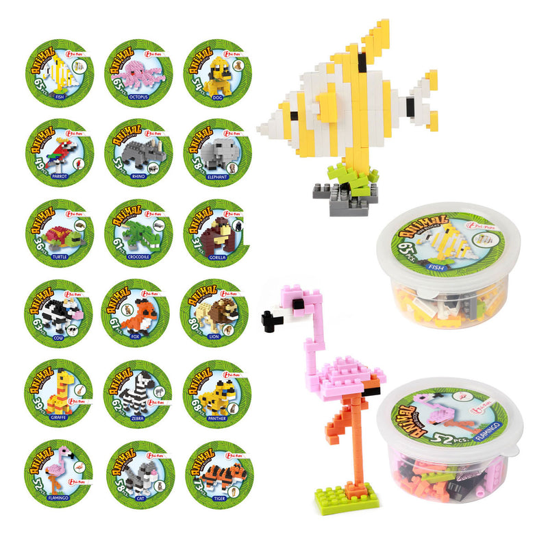 Load image into Gallery viewer, Toi-toys blocks bouwenstenen mini dier in potje