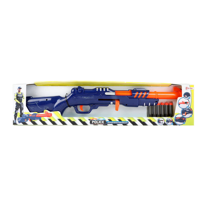 Load image into Gallery viewer, Toi-toys politie geweer blauw met 6 foampijlen