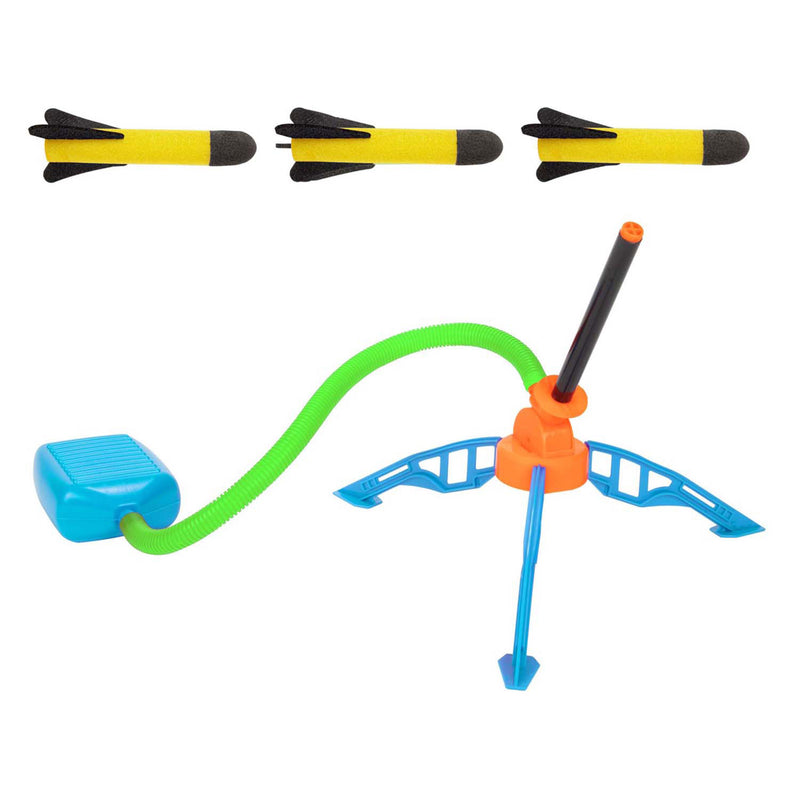 Afbeelding laden in galerijviewer, Toi-toys play out luchtdruk raket lanceerbasis met 3 raketten