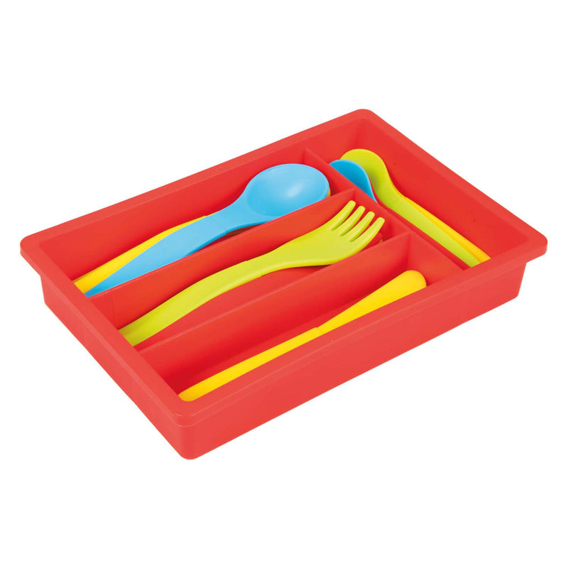 Load image into Gallery viewer, Toi-toys home food bestekset met bak, 16dlg.
