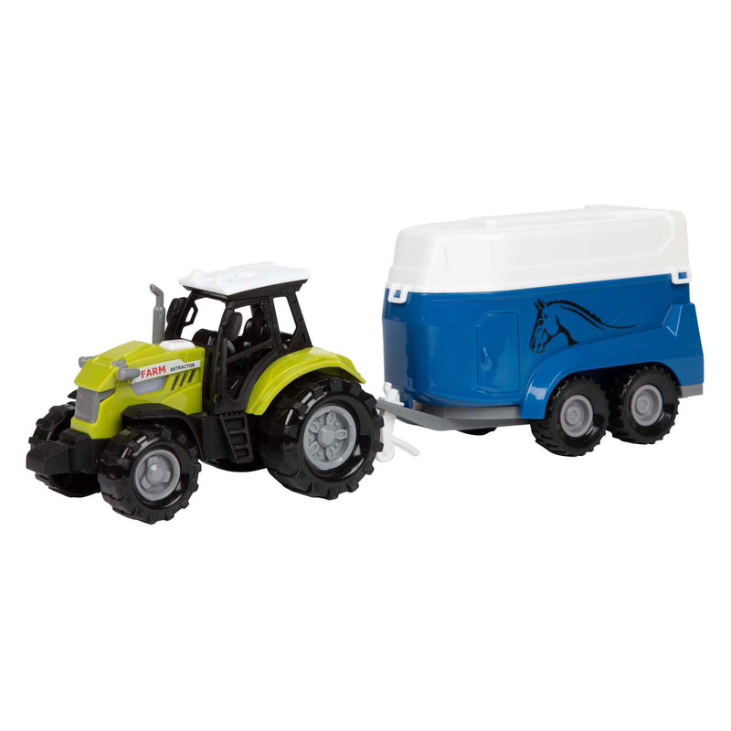 Afbeelding laden in galerijviewer, Toi-toys ackers ville tractor en trailer met licht en geluid, 10cm