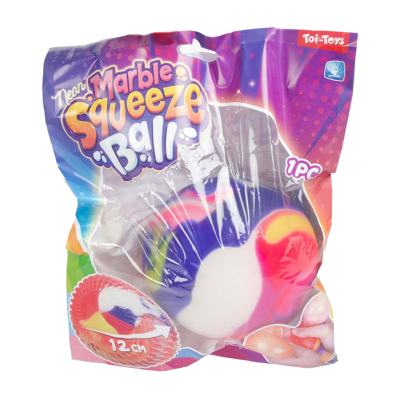 Load image into Gallery viewer, Toi-toys fun knijpbal neon marble met foam, 12cm