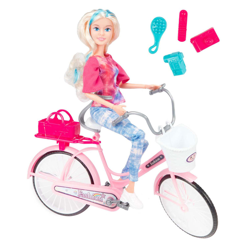 Load image into Gallery viewer, Toi-toys toi toys lauren tienerpop op fiets