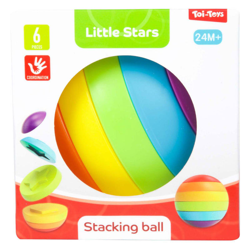 Afbeelding laden in galerijviewer, Toi-toys little stars stapeltoren puzzelbal 6-delig