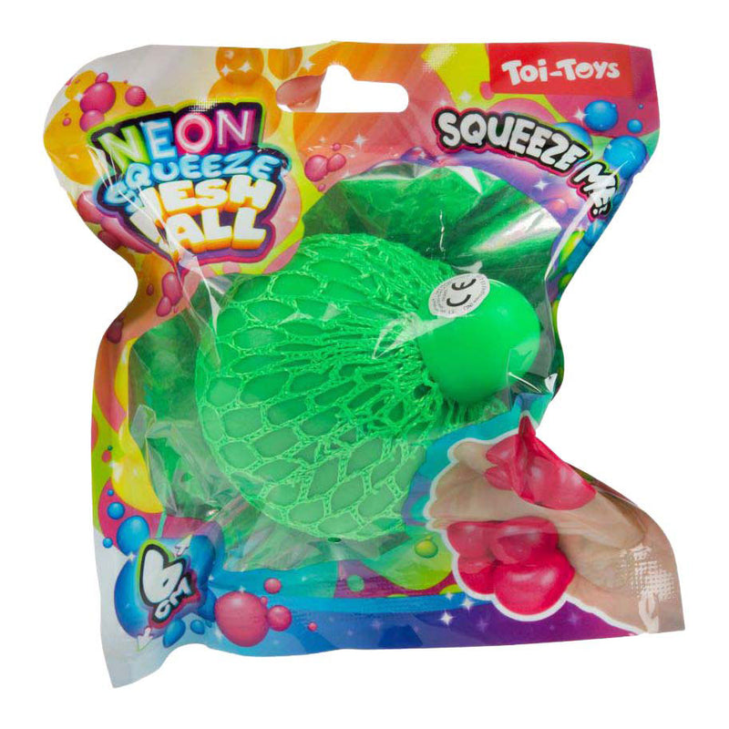 Load image into Gallery viewer, Toi-toys fun knijpbal neon mesh, 6 cm