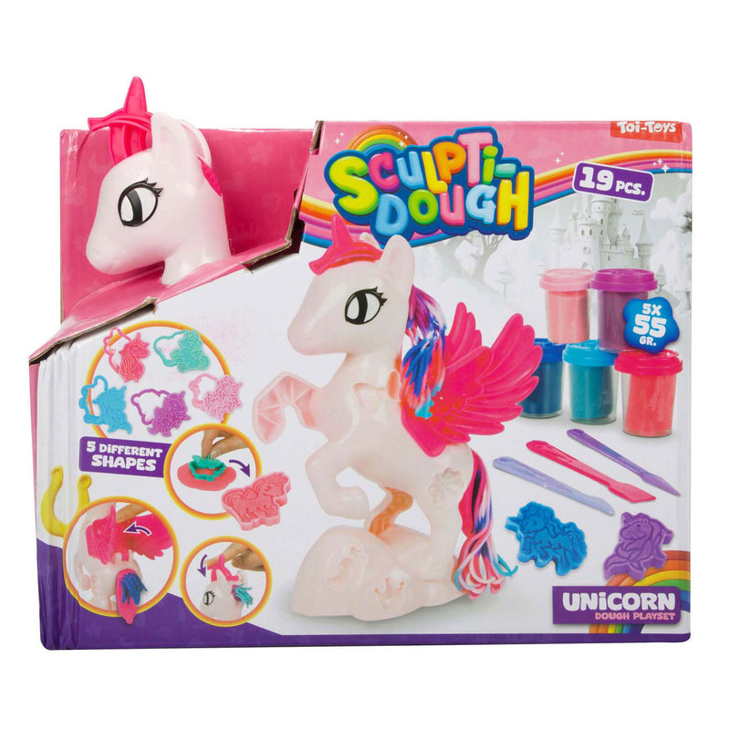 Load image into Gallery viewer, Toi-toys sculptidough kleiset eenhoorn, 5dlg.