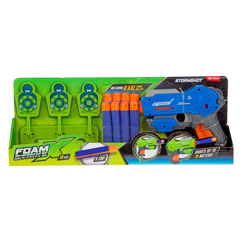 Afbeelding laden in galerijviewer, Toi-toys foam strikex pistool met xl foampijlen en target - 10dlg.