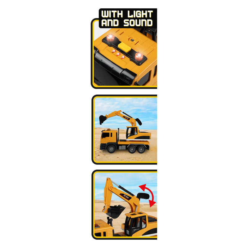 Afbeelding laden in galerijviewer, Toi-toys vehicool graafmachine met licht en geluid - 25cm