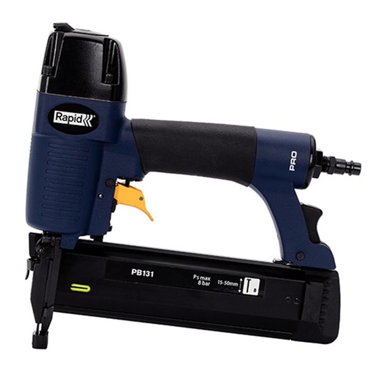 Load image into Gallery viewer, Rapid professionele pneumatische tacker - magnesium behuizing - 360° luchtuitlaat - regelbare inslagdiepte - blauw geel