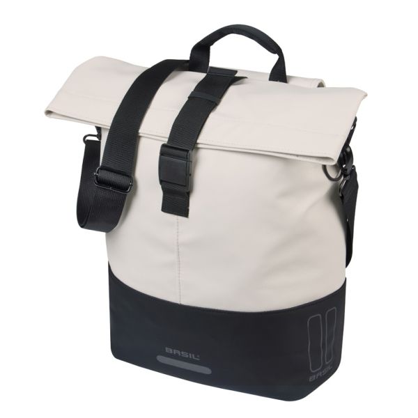 Load image into Gallery viewer, Basil b.v. tas basil cove shopper wit zwart | mik hooks | 16l