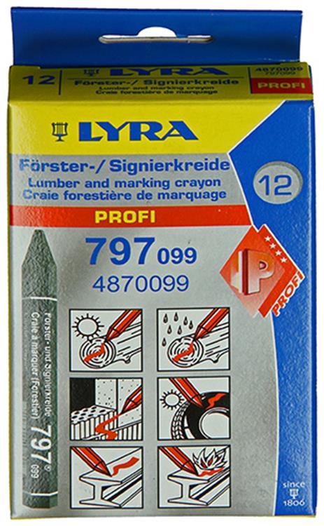 Load image into Gallery viewer, Lyra 1004744 - markeerkrijt 12st ø12x120mm zwart | 4 stuks