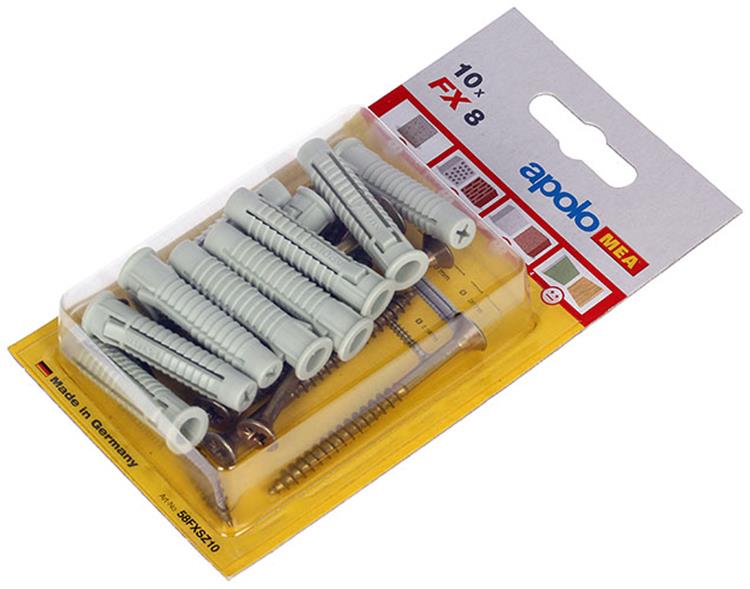 Load image into Gallery viewer, Celo 1047067 - nylon plug fx8 met schroeven 5x60 10 stuks | 1 stuks