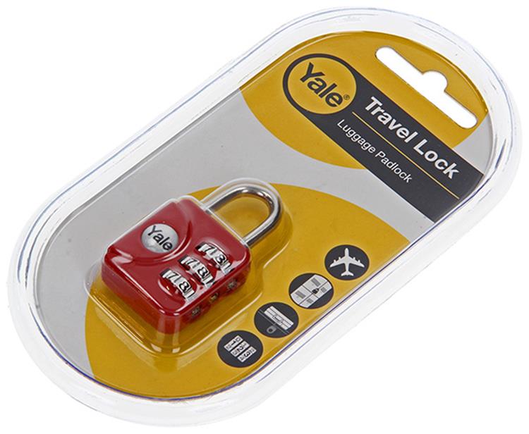 Afbeelding laden in galerijviewer, Yale 1018567 - bagage-cijferhangslot rood yp1 28 121 1r 28mm | 5 stuks