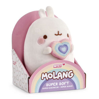 Load image into Gallery viewer, Nici pluchen knuffel molang regenboog met hart in geschenkdoos, 16cm