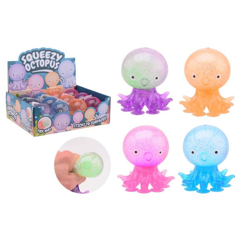 Load image into Gallery viewer, Johntoy octopus stressbal met zuignappen